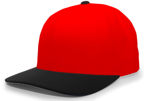 Pacific Headwear Pro-Wool Hook-And-Loop Adjustable Cap (705W), Color 'RedBlack'